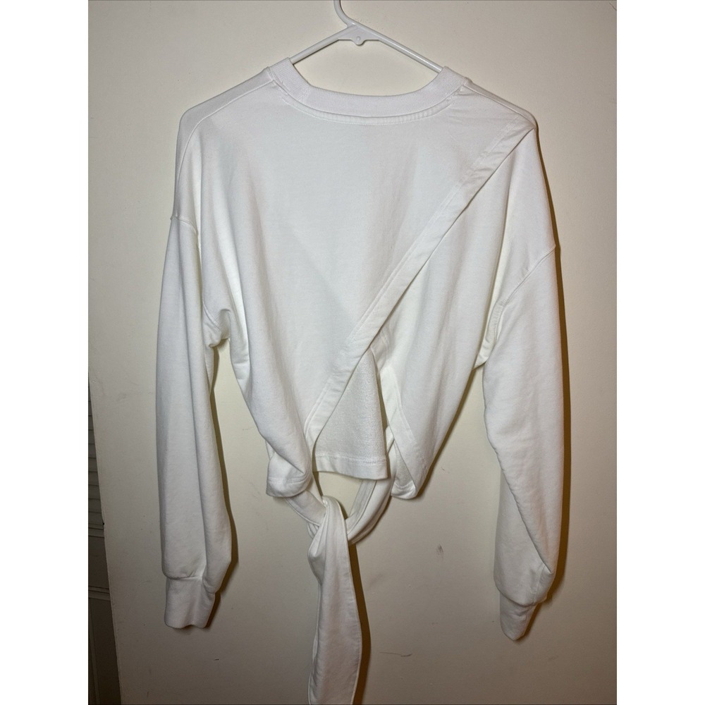 Athleta Cropped Long Sleeve Yoga Top S Tie Back Activewear